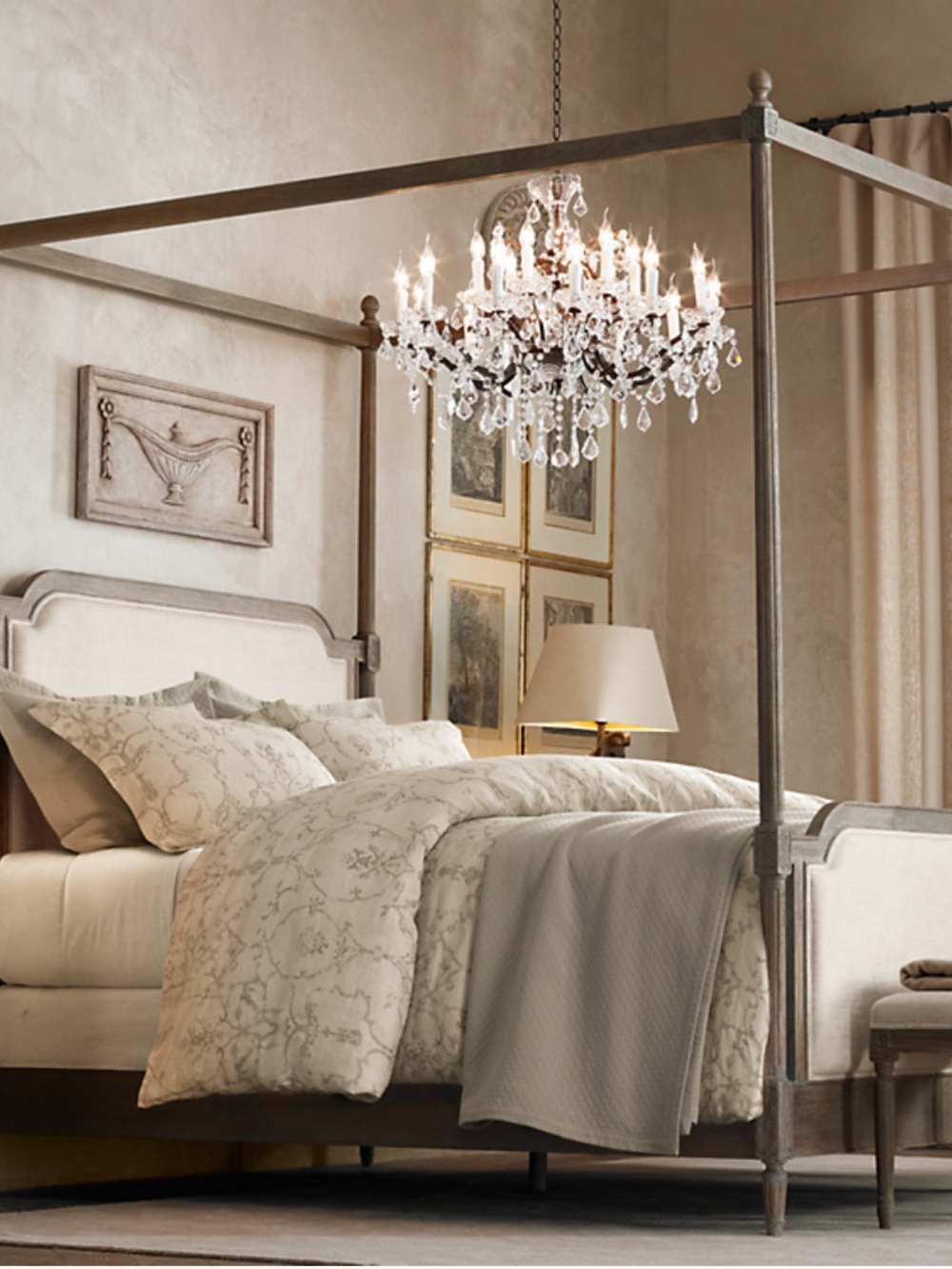 Restoration Hardware King Duvet Cover ITALIAN VINTAGE TRELLIS PRINT